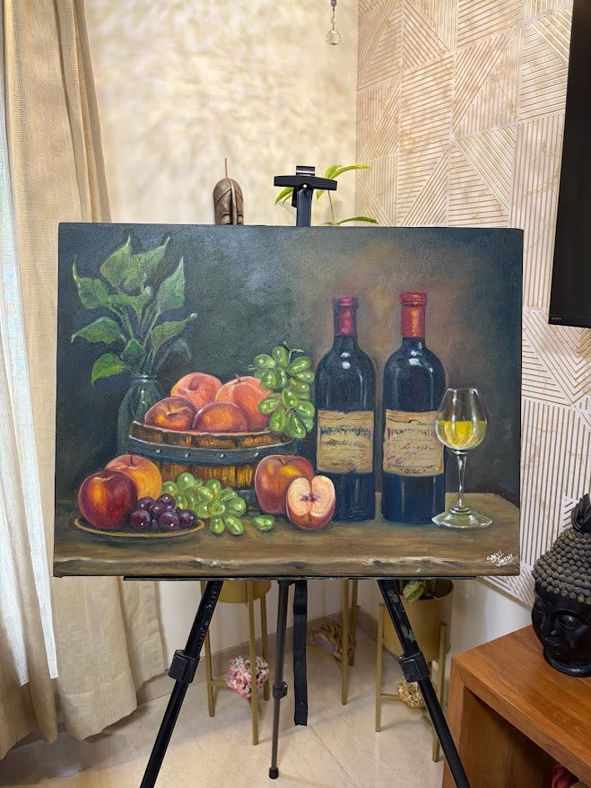 Fruits & Wine Still Life